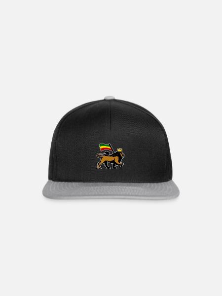 Lion Reggae - Snapback Cap - Schwarz/Grau
