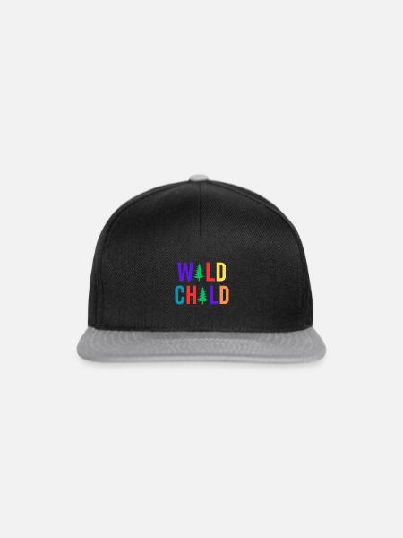 Wild Child Bunt - Snapback Cap - Schwarz/Grau