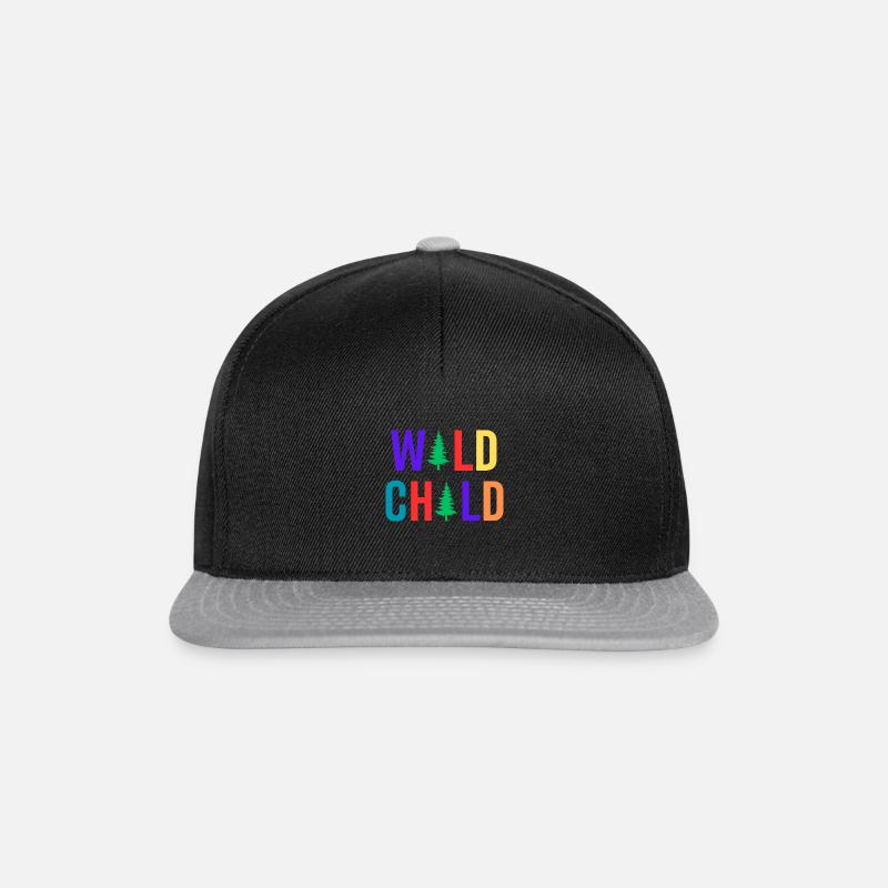 Wild Child Bunt - Snapback Cap - Schwarz/Grau
