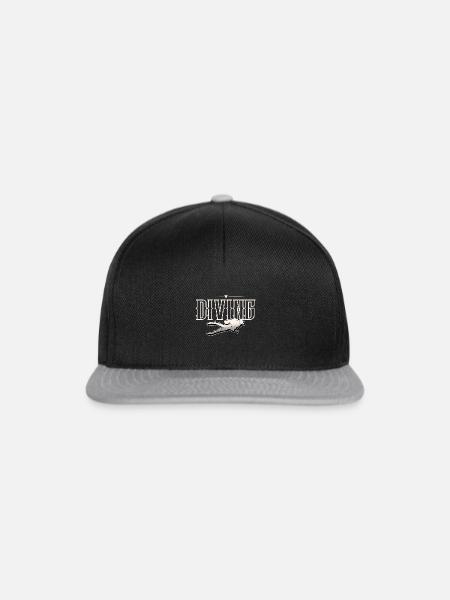 Tauchen - Snapback Cap - Schwarz/Grau