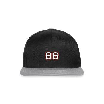 86 number symbol - Snapback Cap - black/grey - Front