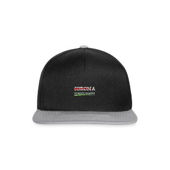 Klimawandel | Umwelt, Umweltschutz, Erderwärmung - Snapback Cap - Schwarz/Grau - Vorne