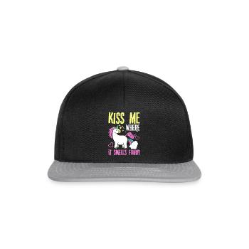Licorne arc-en-ciel Unicorn Party T-shirt cadeau - Casquette snapback - noir/gris - Devant