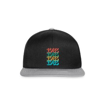 Birthday 1983 Retro 1983 born Year 1983 - Snapback Cap - black/grey - Front