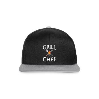 Grillchef Grillmeister Grillexperte - Snapback Cap - black/grey - Front