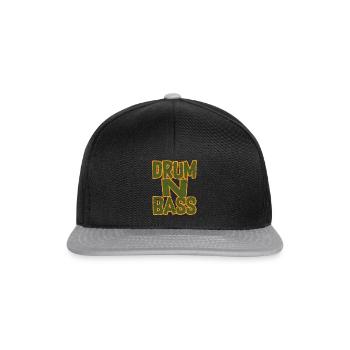 Drum n Bass DNB Army Green Rework - Snapback Cap - black/grey - Front
