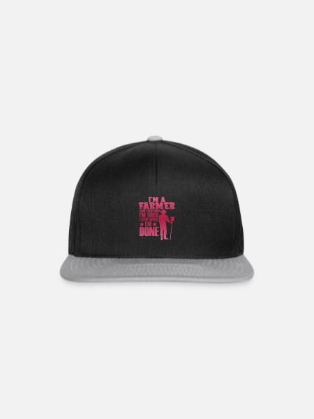 ich bin ein farmer - Snapback Cap - Schwarz/Grau