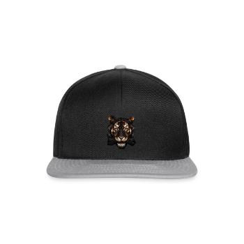 Geometric Tiger Animation - Snapback Cap - black/grey - Front