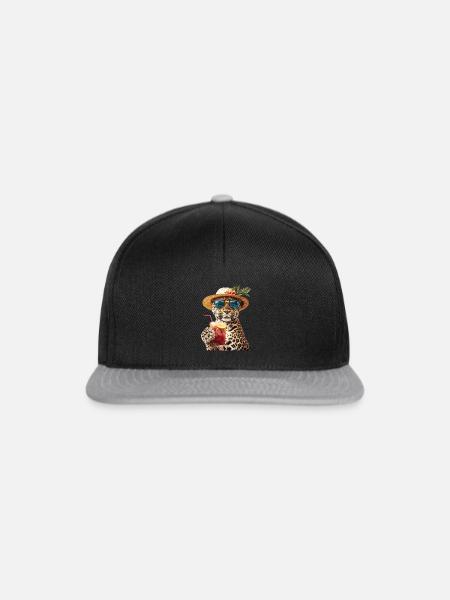 Leopard - Snapback Cap - Schwarz/Grau