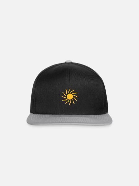 Sonne - Snapback Cap - Schwarz/Grau