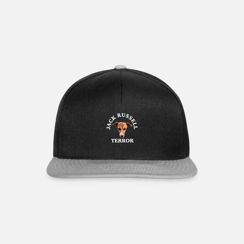 Jack Russell terror white - Snapback Cap - Schwarz/Grau