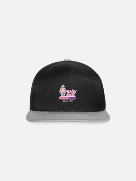 Baby loading Geschenk Schwangerschaft Schwanger - Snapback Cap - Schwarz/Grau