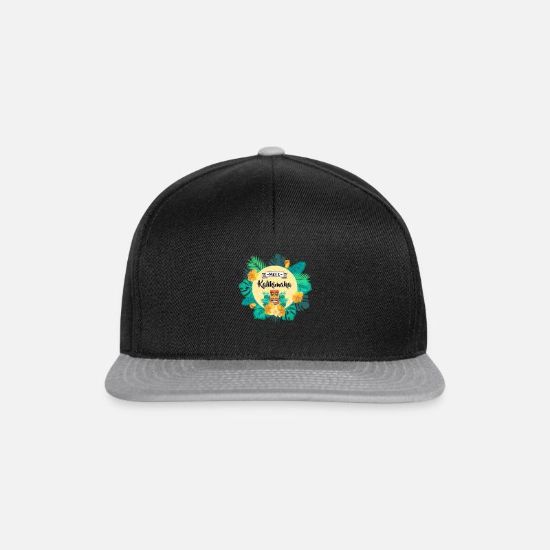 Cadeau drôle de Noël de masque à l'ananas d'Hawaï - Casquette snapback - noir/gris