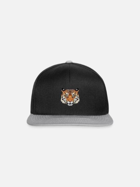 Geo Tiger - Snapback Cap - Schwarz/Grau