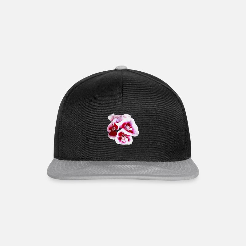 Fleurs roses - Casquette snapback - noir/gris