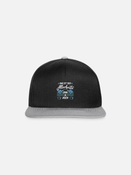 Bester Opa und Koch - Snapback Cap - Schwarz/Grau