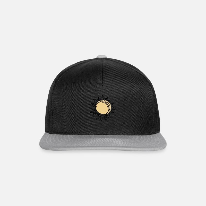 Sonne sun Sommer - Snapback Cap - Schwarz/Grau