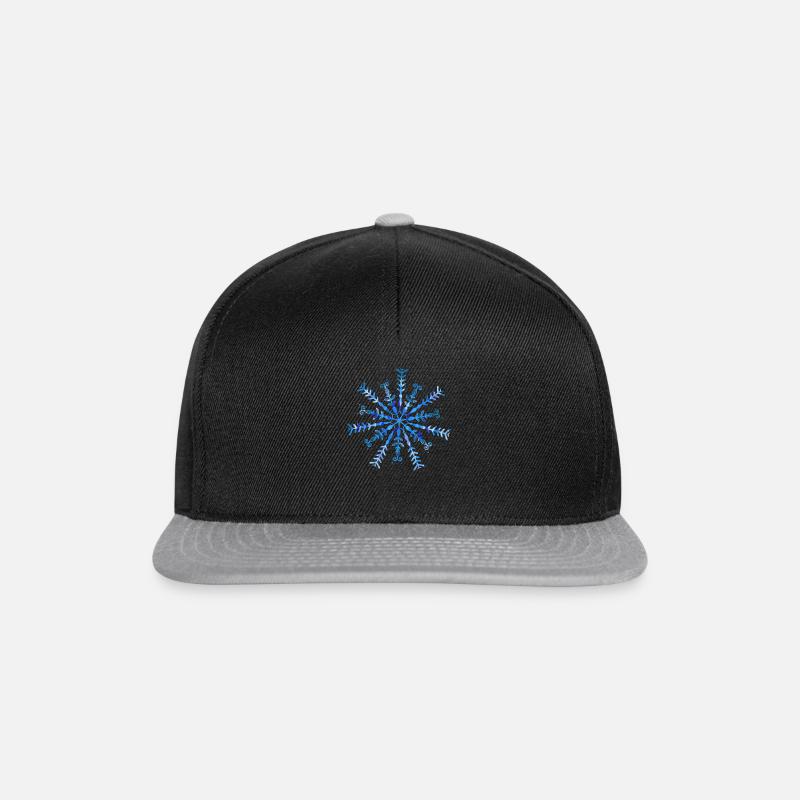 Flocon de neige en cristal - Casquette snapback - noir/gris