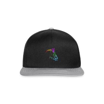 Tête de cheval Cheval Coloré Chevaux - Casquette snapback - noir/gris - Devant