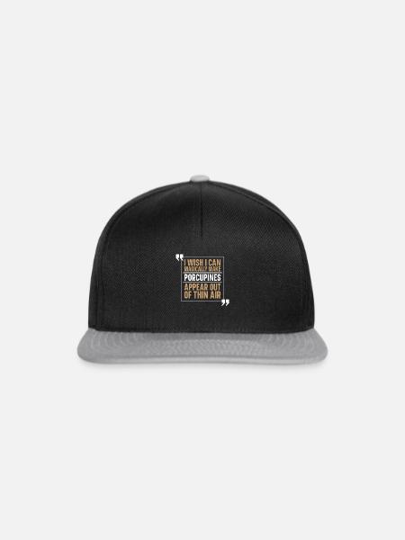 Stachelschwein - Snapback Cap - Schwarz/Grau
