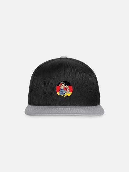 Deutscher Deutsches Deutschland Deutsche - Snapback Cap - Schwarz/Grau