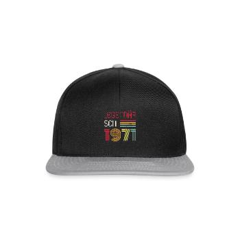 Legendär Seit 1971 Jahr Retro 71er Jahrgang - Snapback Cap - Schwarz/Grau - Vorne
