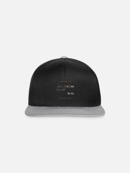 Wie viel Geld? - Snapback Cap - Schwarz/Grau