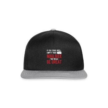 Briefträger Und Paket-Zusteller Für Postboten - Snapback Cap - Schwarz/Grau - Vorne