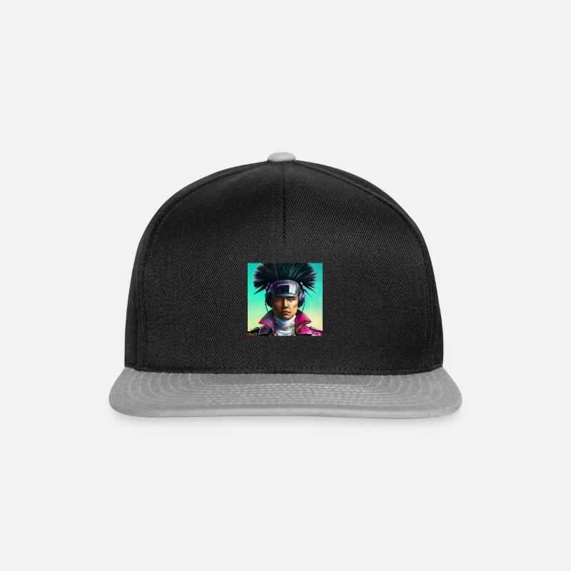 Wang - 2076 - Snapback Cap - Schwarz/Grau