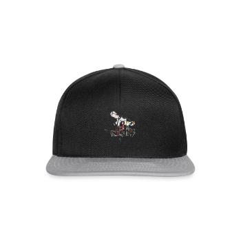 Hip Hop Musik Blues Pop Rock Tanz Breakdance - Snapback Cap - Schwarz/Grau - Vorne