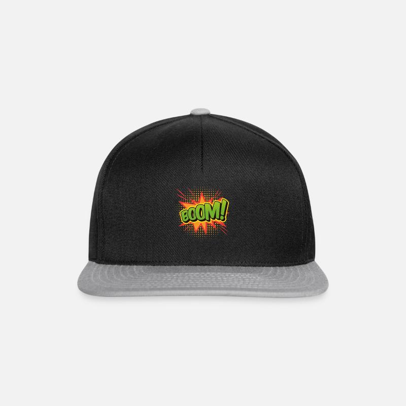 popart 11 boom - Snapback Cap - Schwarz/Grau