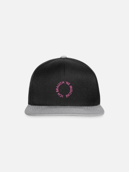 Ich brauch ne Mische. - Snapback Cap - Schwarz/Grau