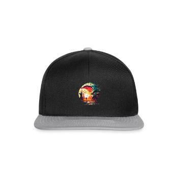 Soudure désolée de science-fiction avec un itinérant - Casquette snapback - noir/gris - Devant