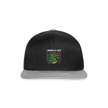 Scotsman Zitat für Dudelsackmusiker und Dudelsack - Snapback Cap - Schwarz/Grau - Vorne