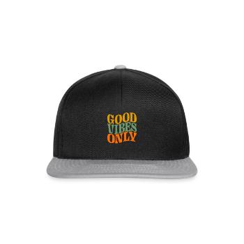 De bonnes vibrations uniquement - Casquette snapback - noir/gris - Devant