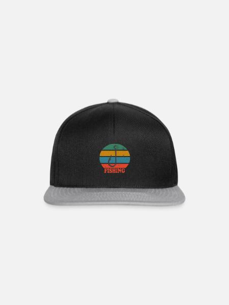 Retro Fishing Hook - Snapback Cap - Schwarz/Grau