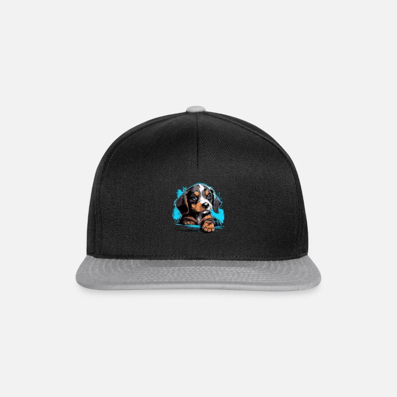 Chiot mignon - Casquette snapback - noir/gris