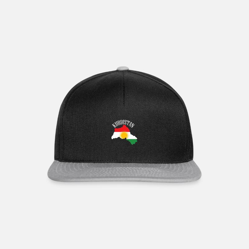 Drapeau terrestre du Kurdistan - Casquette snapback - noir/gris