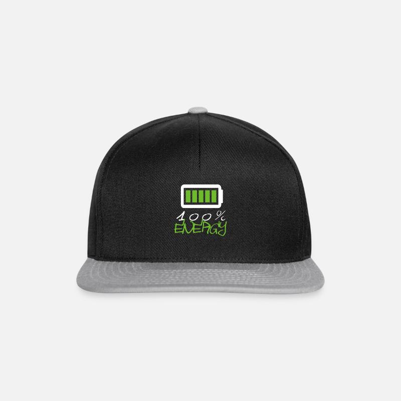 100 PROZENT ENERGY - Snapback Cap - Schwarz/Grau