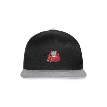 Adorable Cat - Snapback Cap - black/grey - Front