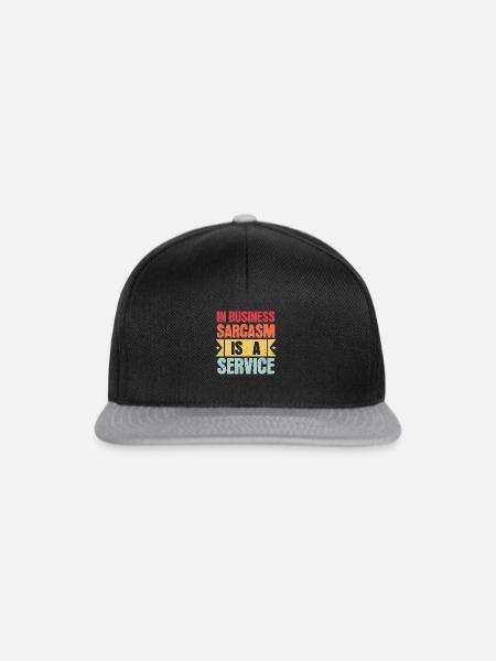 Lustiger Sarkasmus Service Meme Arbeit Zitat - Snapback Cap - Schwarz/Grau