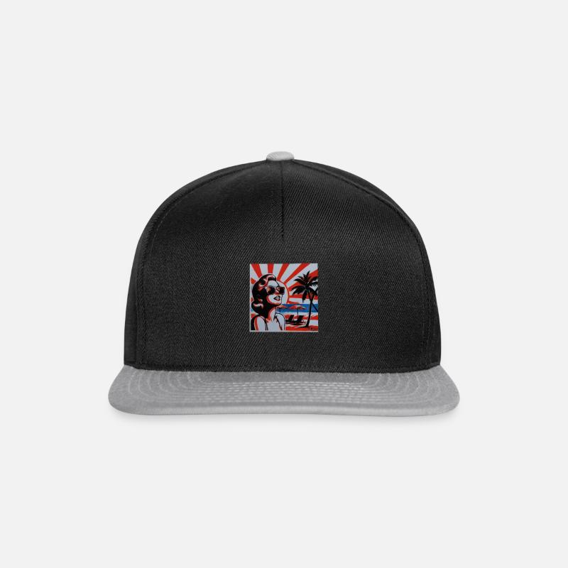 Look at the Boom b#tch - Snapback Cap - black/grey