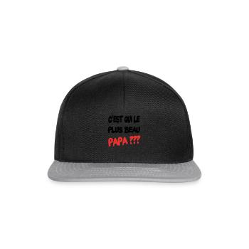 C'est qui le plus beau papa ? - Casquette snapback - noir/gris - Devant