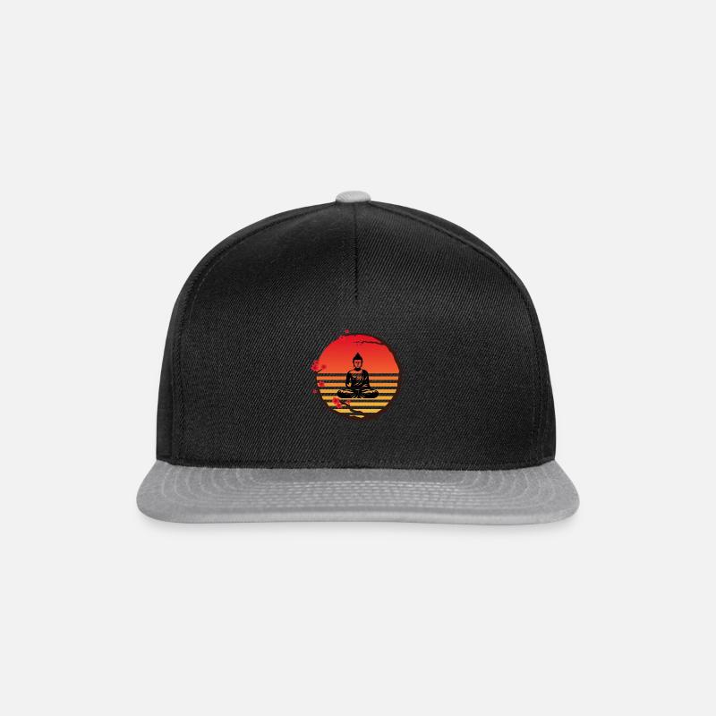 Buddha sunset - Snapback Cap - black/grey