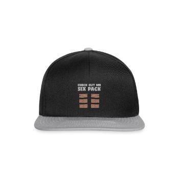 Check out my Sixpack Bacon Lover Crispy - Snapback Cap - black/grey - Front