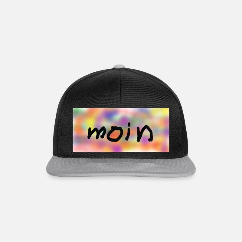 moin - Snapback Cap - Schwarz/Grau