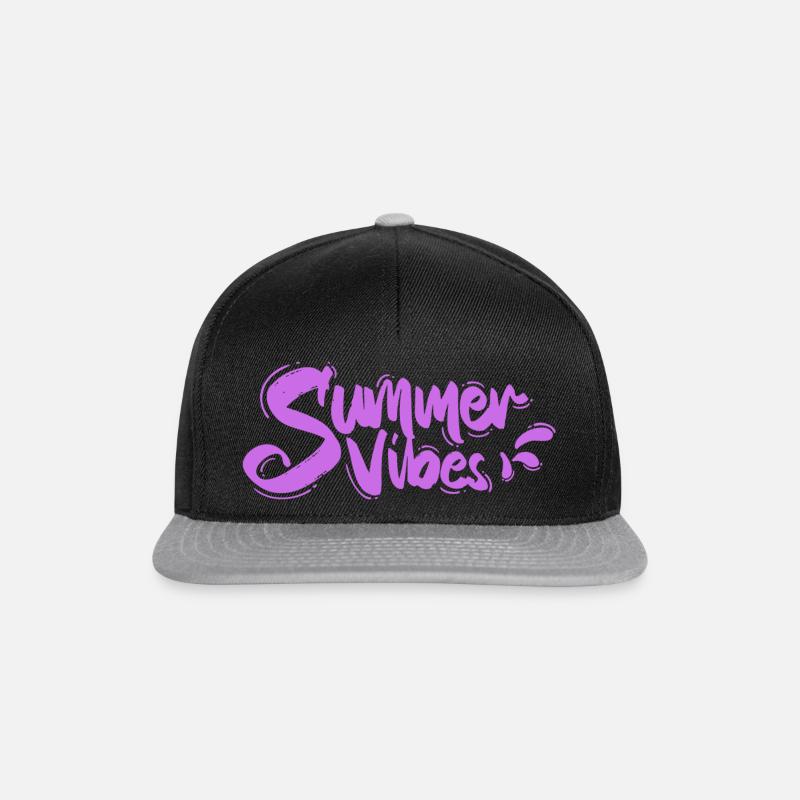 Summer Vibes lila - Snapback Cap - Schwarz/Grau
