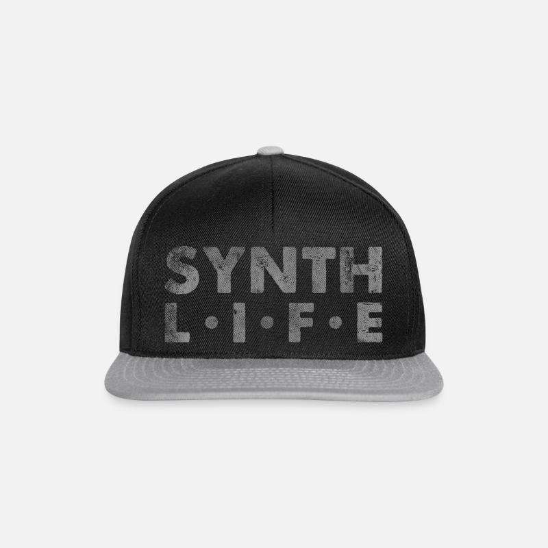 Synth Life Halftone Remix - Casquette snapback - noir/gris