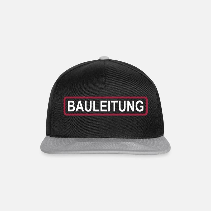 Baustellen-Bauleitung - Snapback Cap - Schwarz/Grau