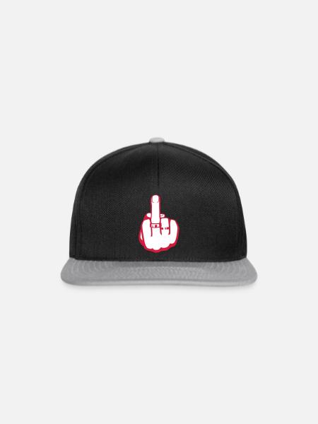 Finger Frauen - Snapback Cap - Schwarz/Grau